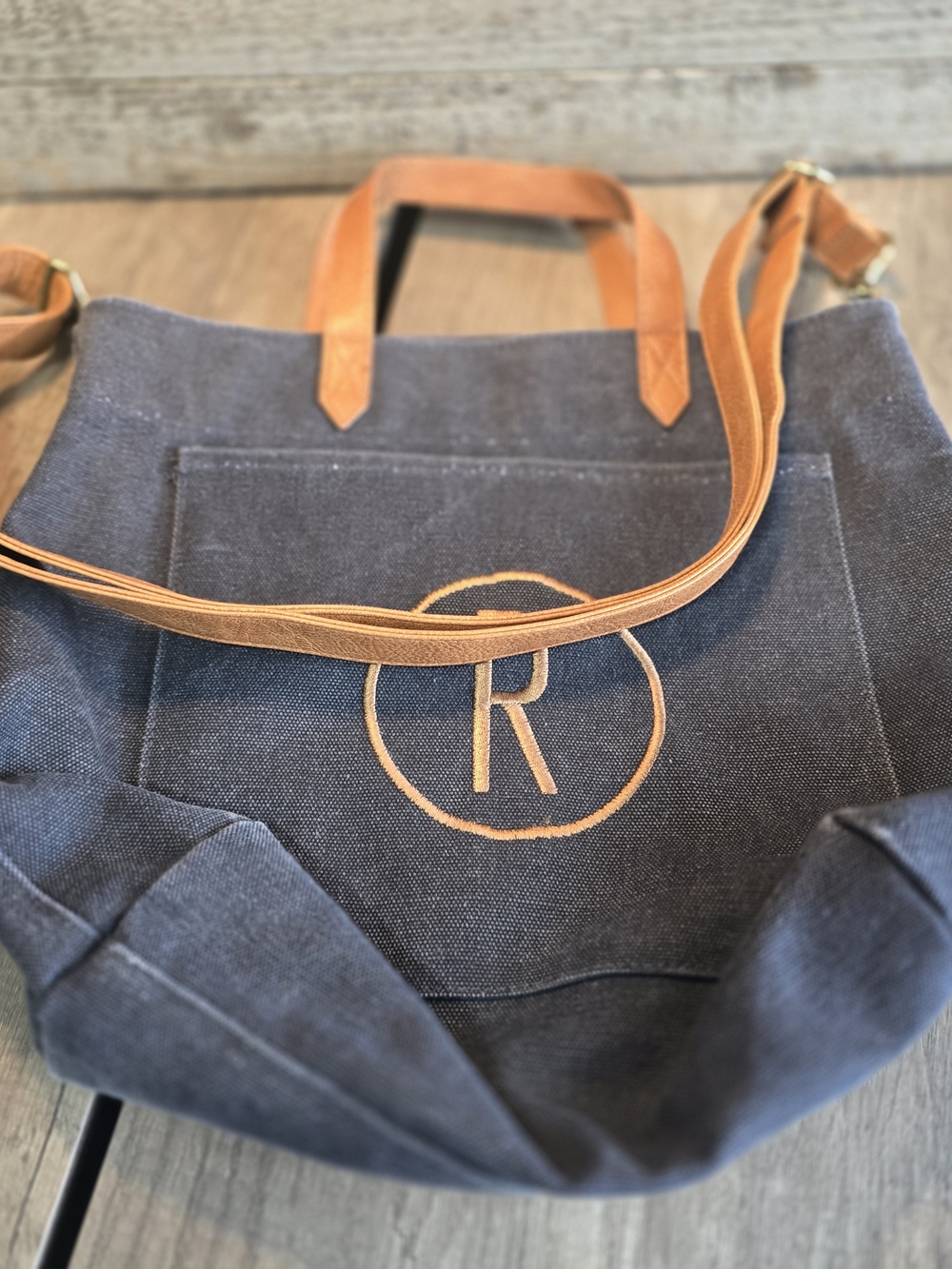 Thirty One Canvas Tote Bag With R.